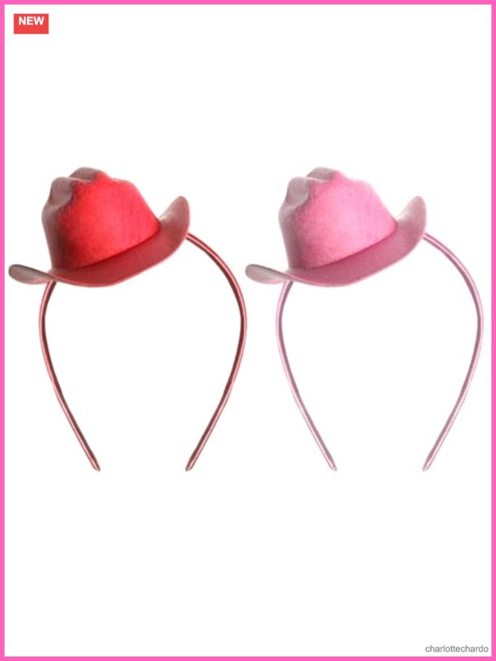 2 Pack Cowboy Mini Hat Headband Costume Accessory Felt Fabric Party